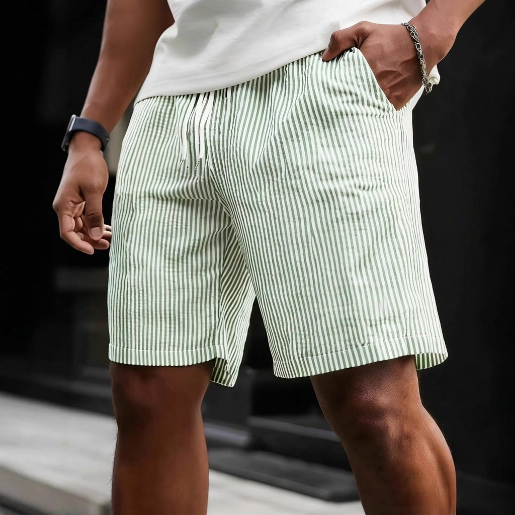 Orson striped cargo shorts - back view