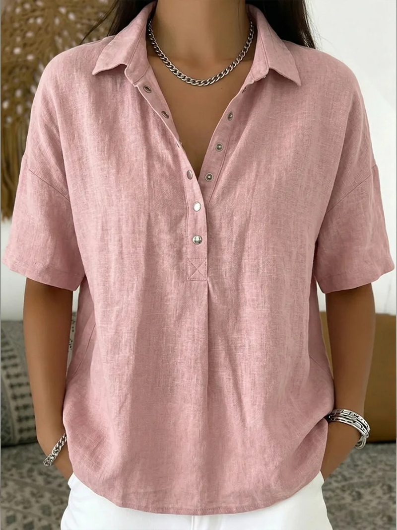 Palatine collared crop top - styled view
