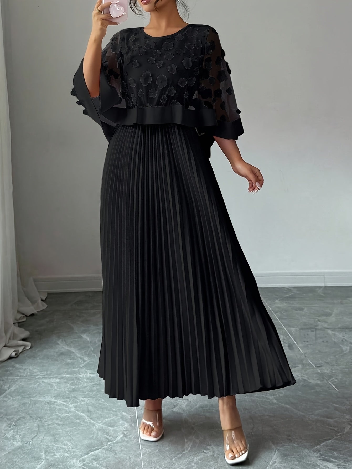 Palmira fall wedding guest maxi dress - front view