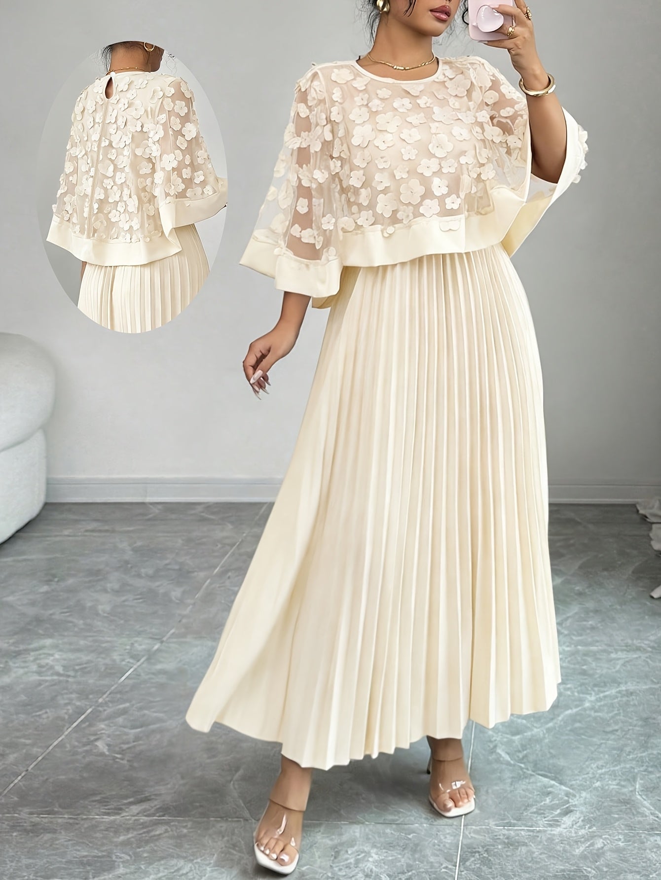 Palmira fall wedding guest maxi dress - side view