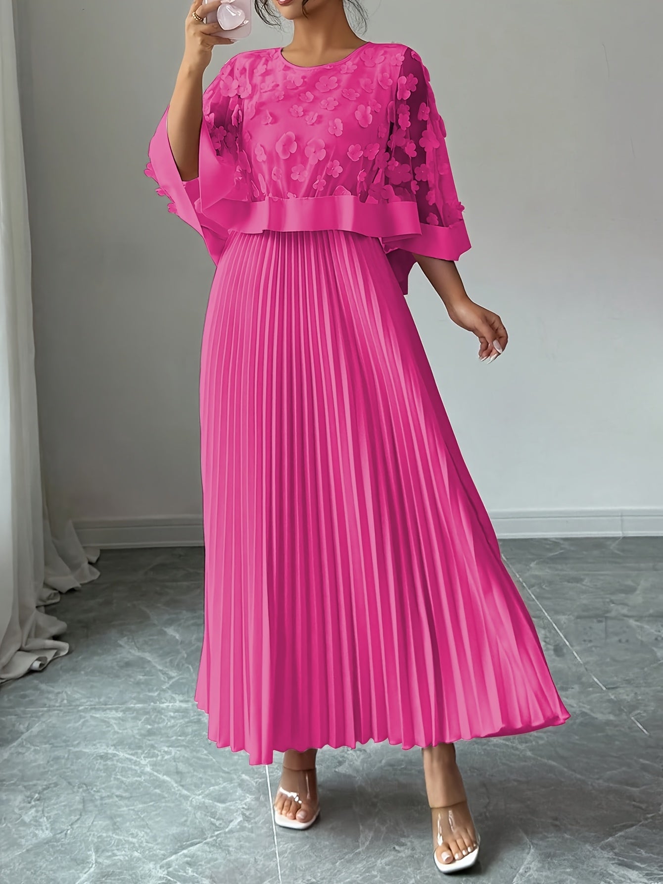 Palmira fall wedding guest maxi dress - back view