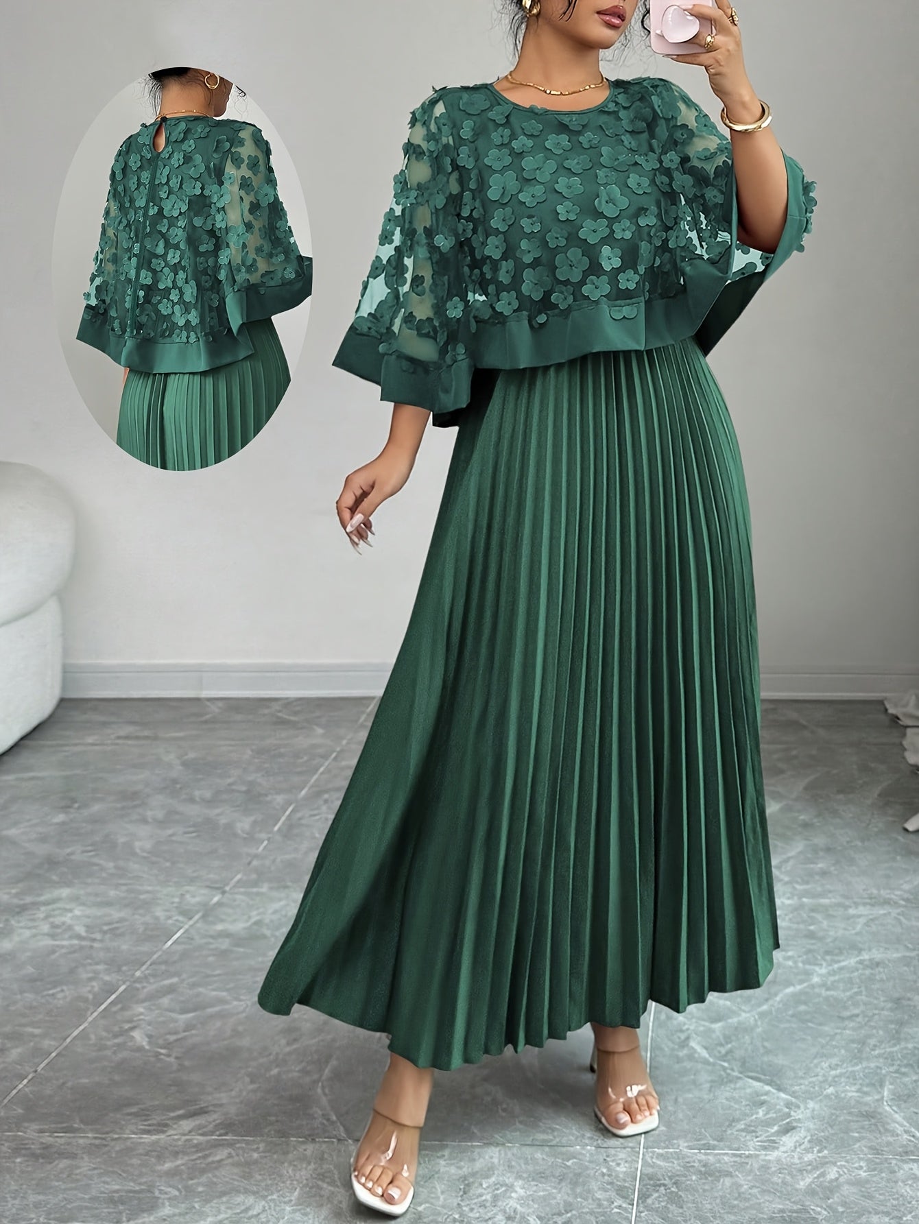 Palmira fall wedding guest maxi dress - styled outfit 1