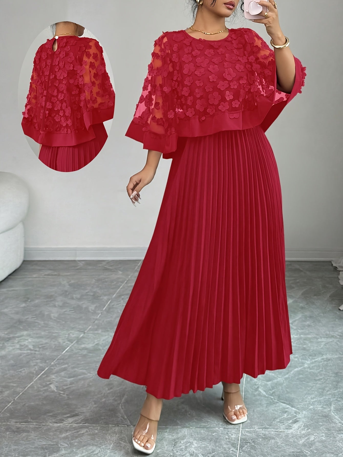 Palmira fall wedding guest maxi dress - styled outfit 2