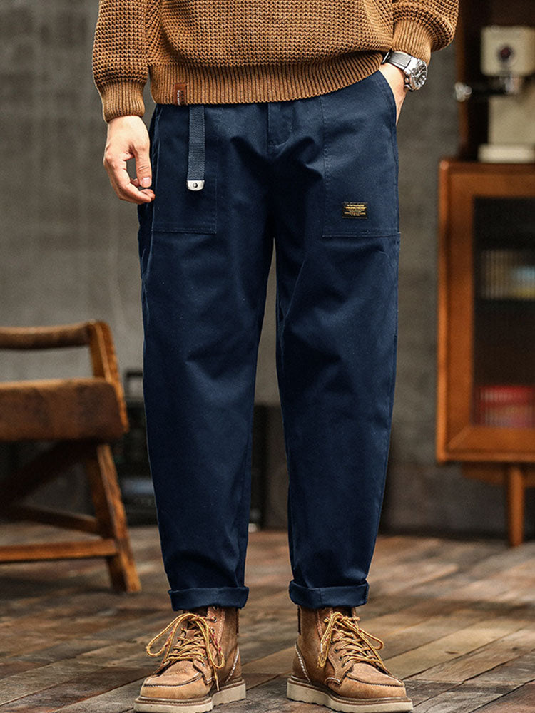 Peregrine cotton utility trousers - front view