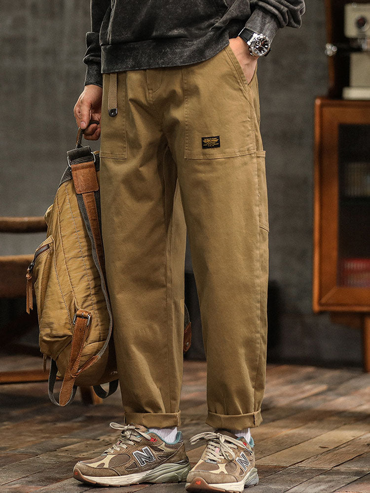 Peregrine cotton utility trousers - styled view