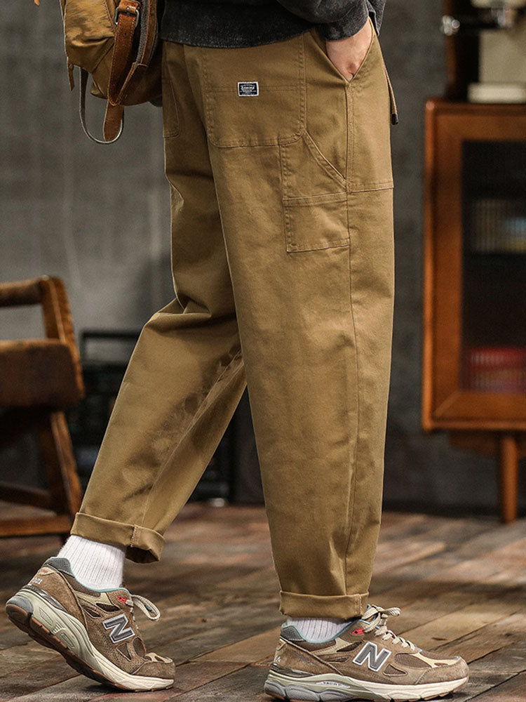 Peregrine cotton utility trousers - styled view