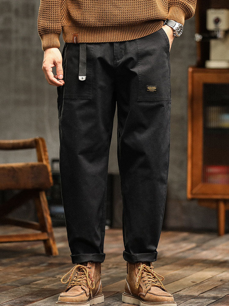 Peregrine cotton utility trousers - styled view