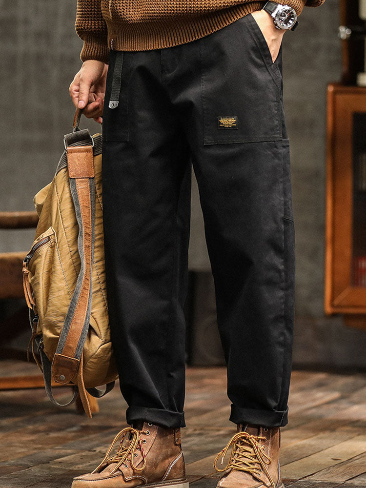 Peregrine cotton utility trousers - styled view