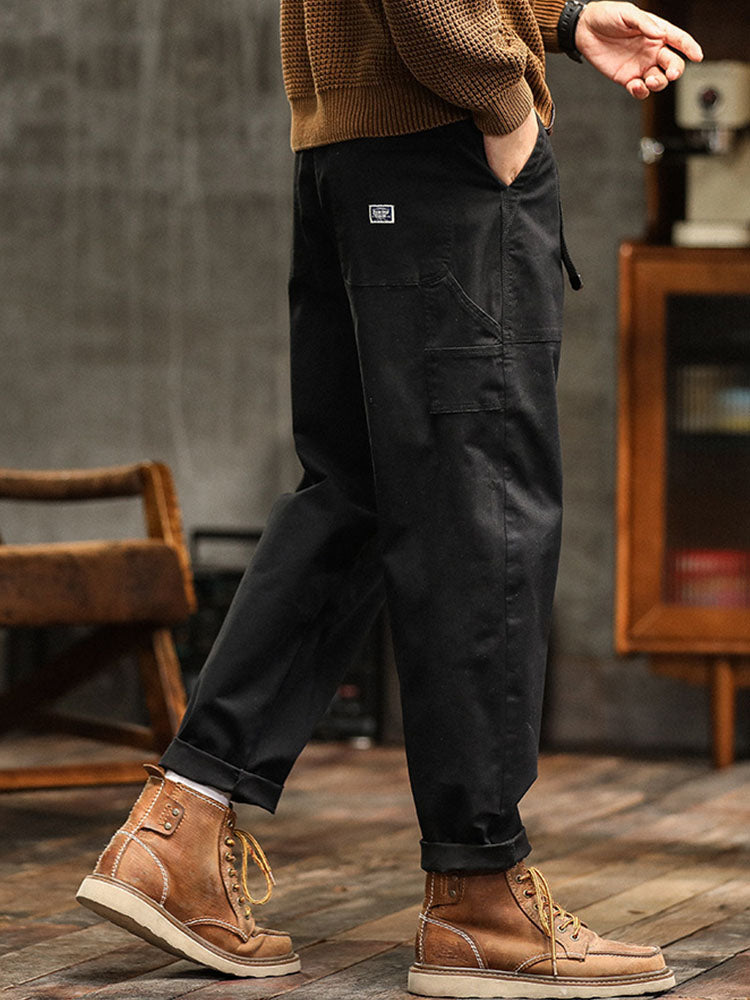 Peregrine cotton utility trousers - styled view