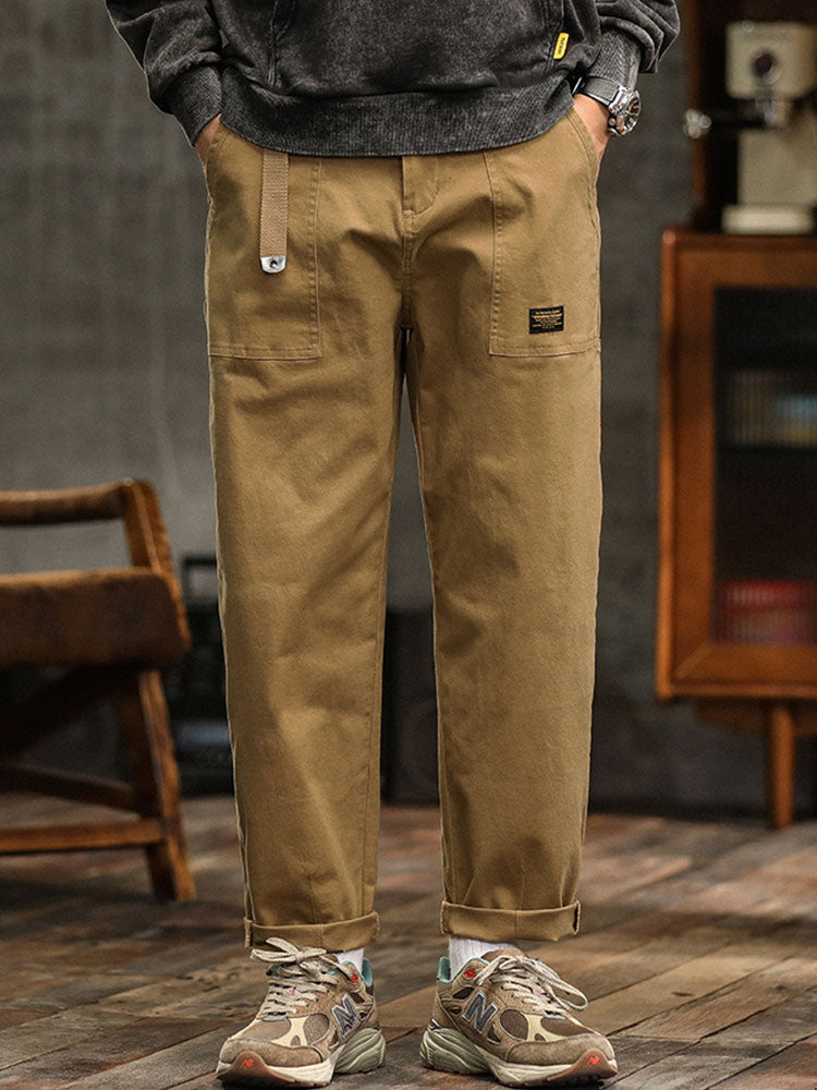 Peregrine cotton utility trousers - back view
