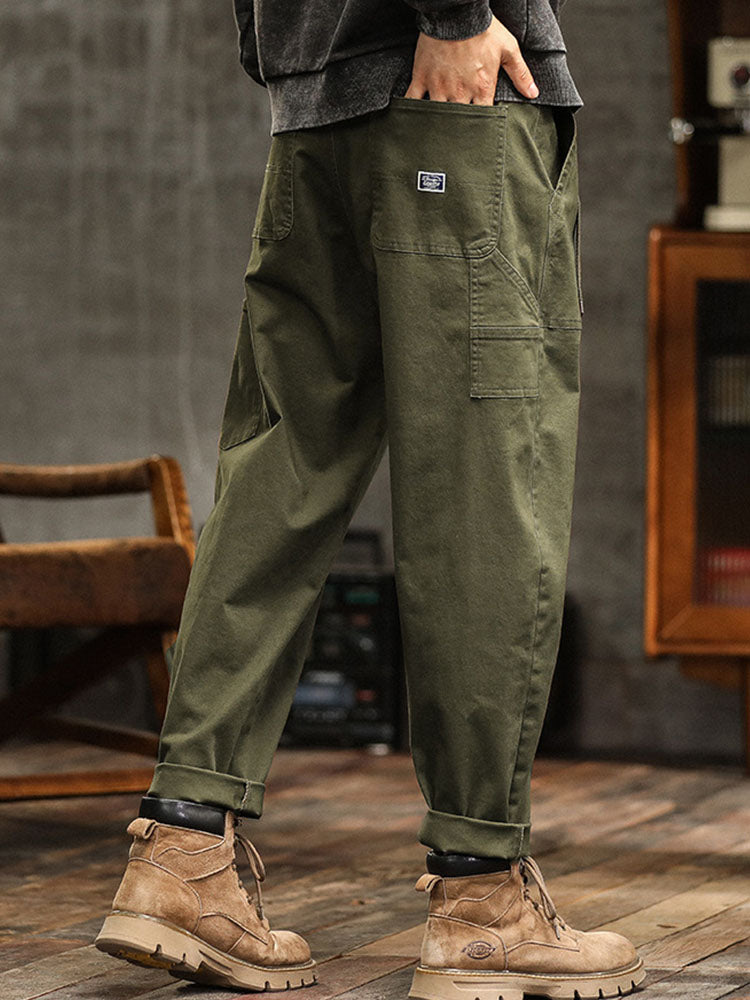 Peregrine cotton utility trousers - styled view
