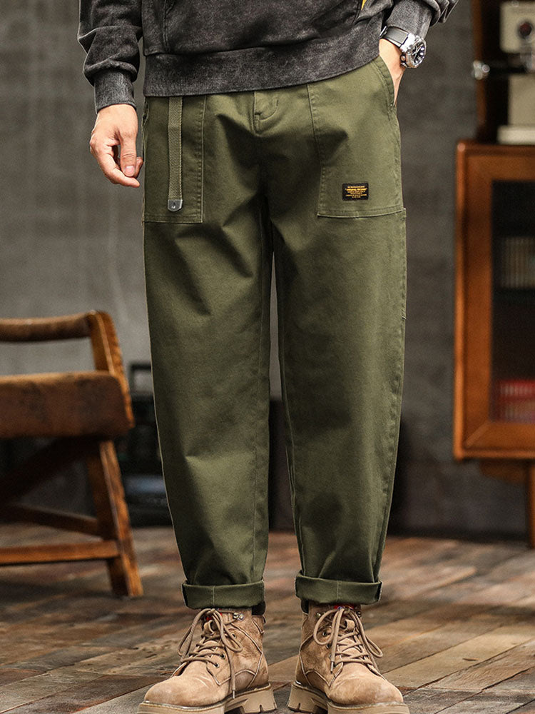 Peregrine cotton utility trousers - styled view