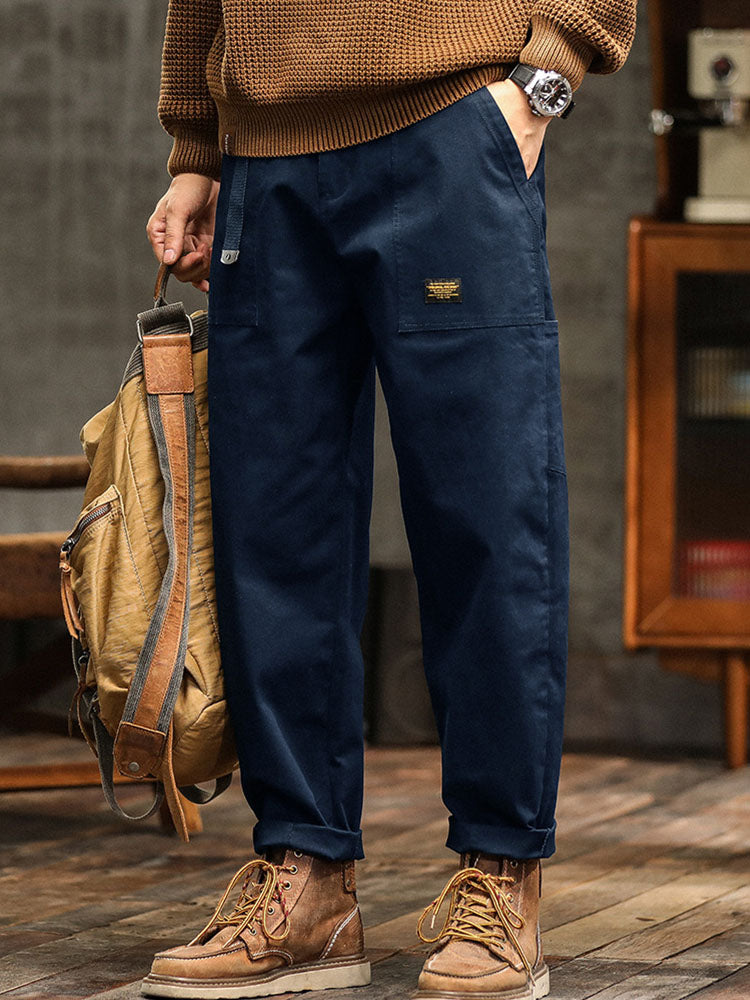 Peregrine cotton utility trousers - styled view