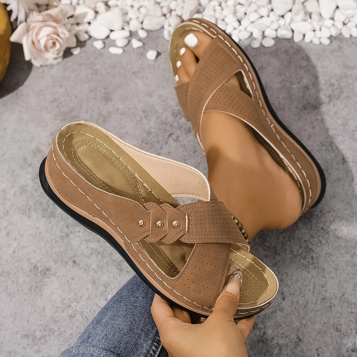 Quintessa orthopaedic wedge sandals - additional view