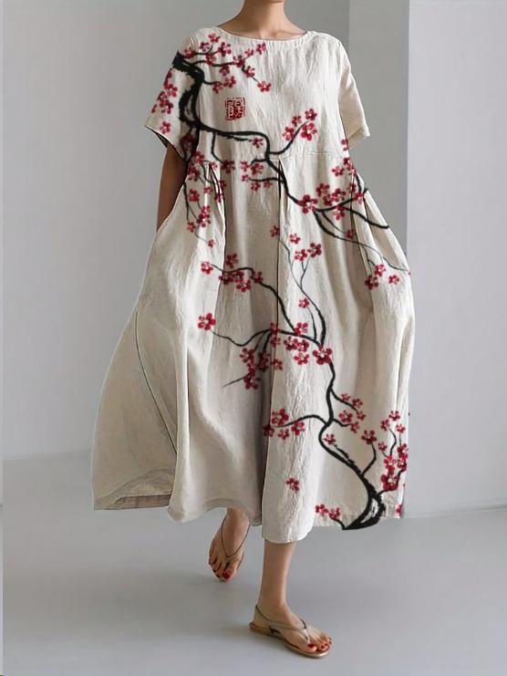 Rosie floral loose fit midi dress - front view