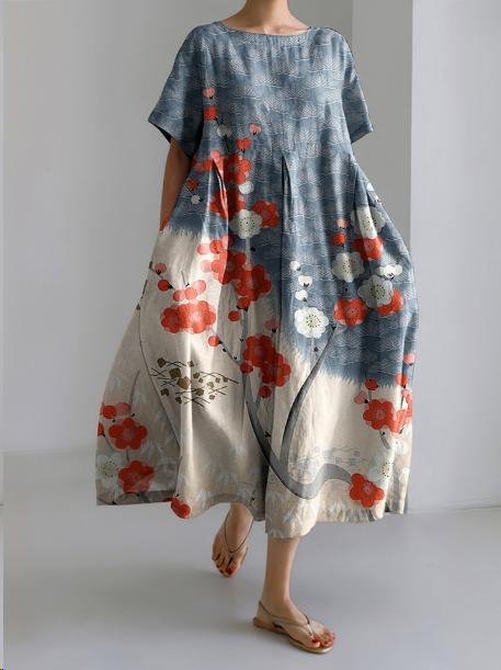 Rosie floral loose fit midi dress - side view