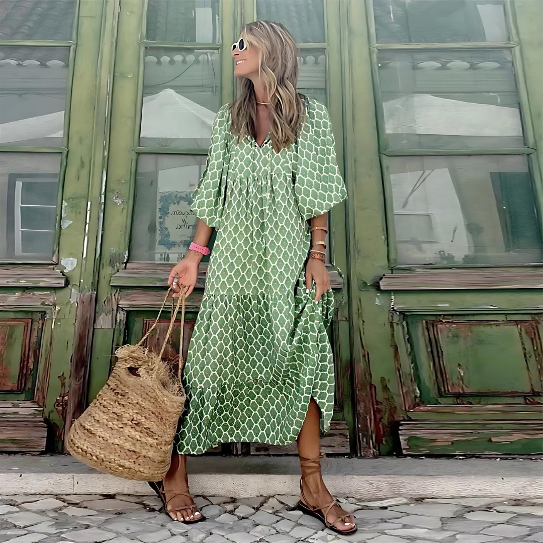 Ruth boho maxi dress - styled outfit