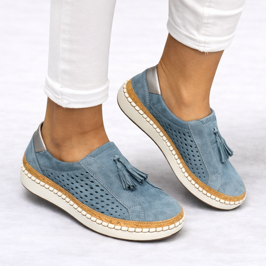 Sara orthopedic comfort slip-on shoes - color Blue