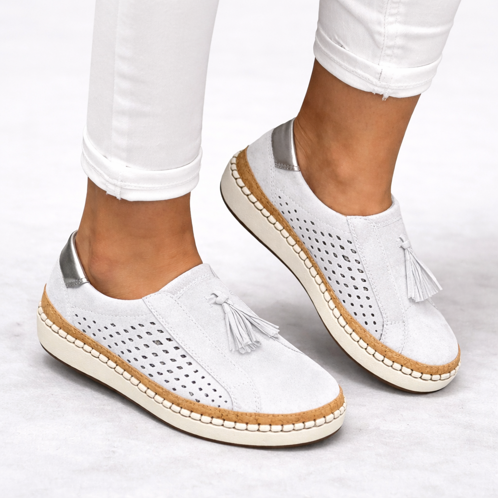 Sara orthopedic comfort slip-on shoes - color White