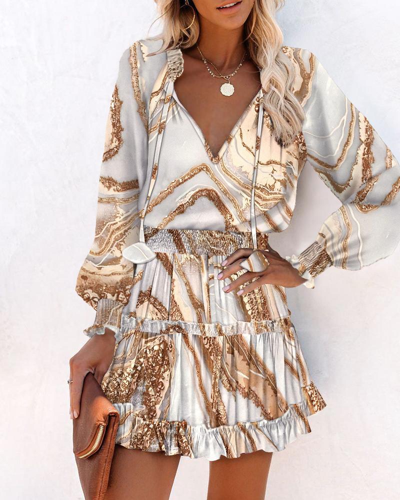 Serafina floral long sleeve mini dress - sleeve detail