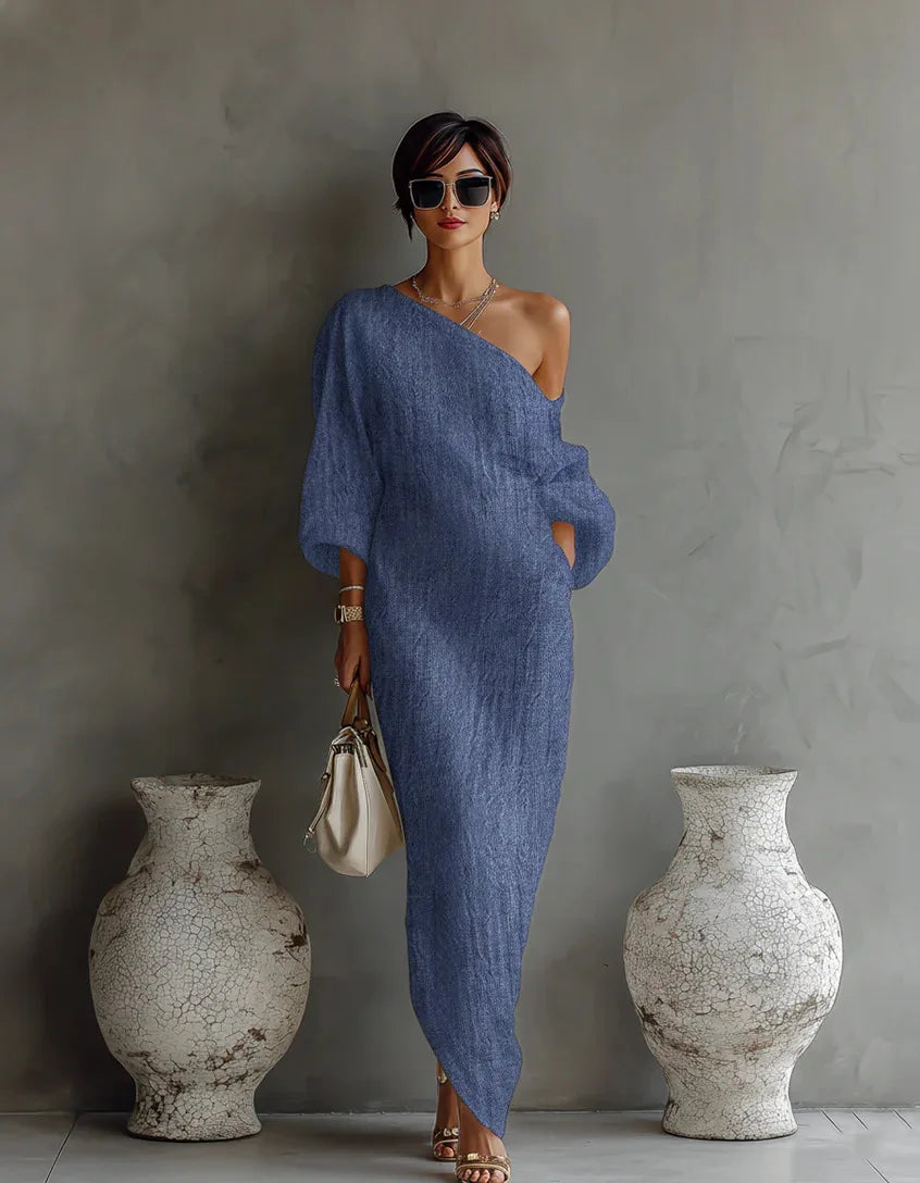 Sheila one shoulder maxi dress - color option