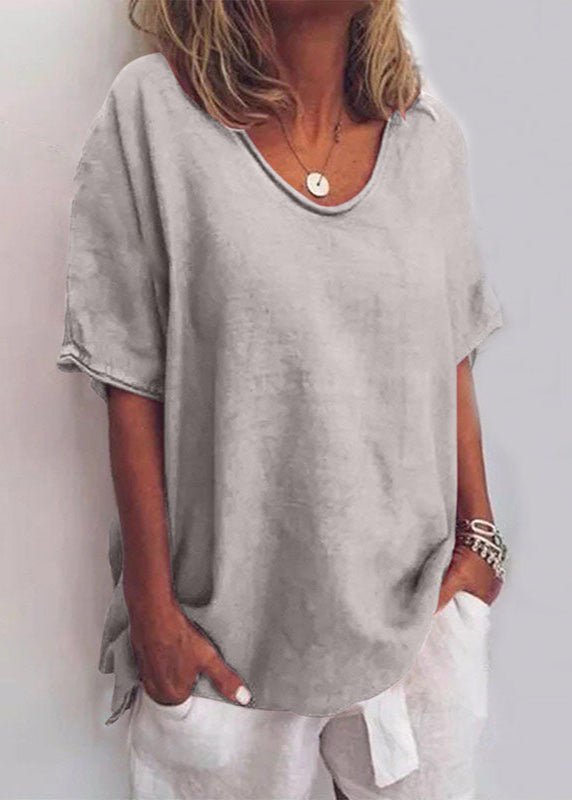 Solange loose-fit linen shirt - back view