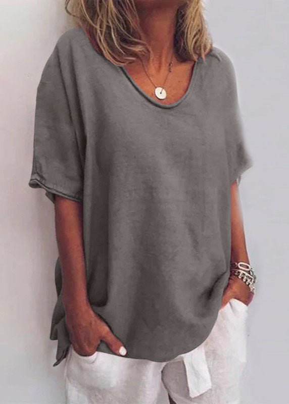 Solange loose-fit linen shirt - detail view