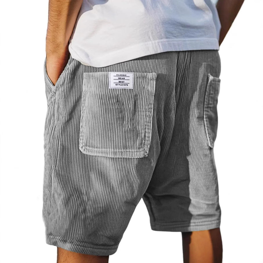 Soren textured denim shorts - front view