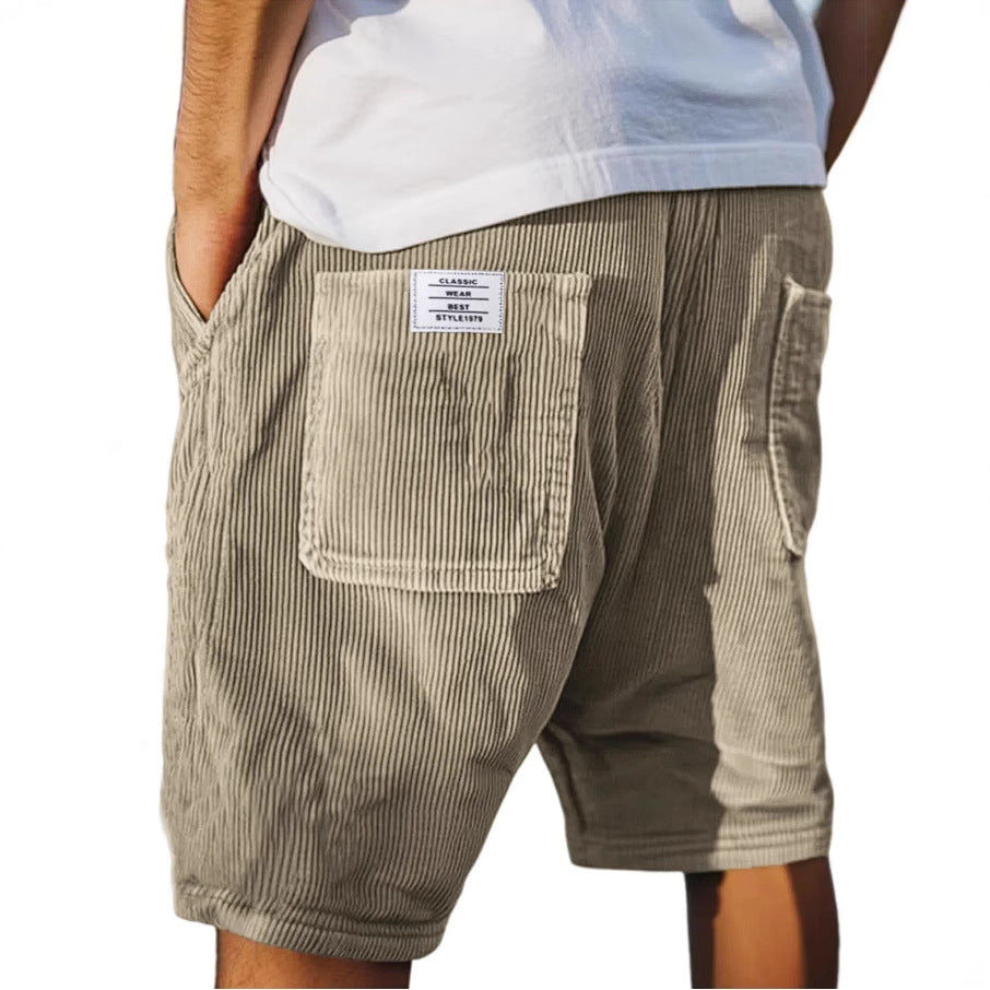 Soren textured denim shorts - side view