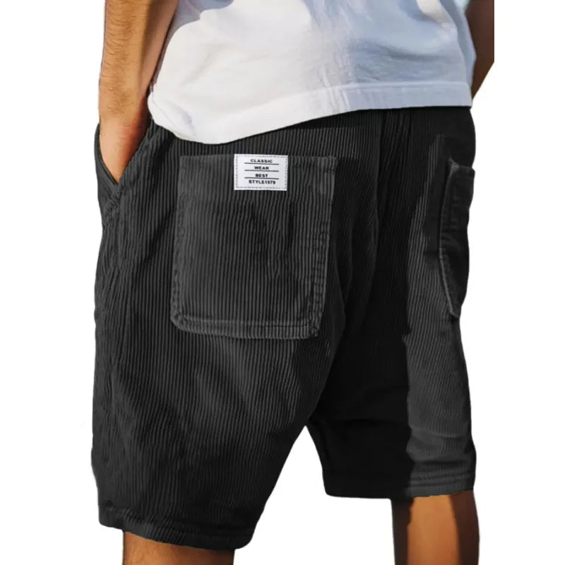 Soren textured denim shorts - styled view