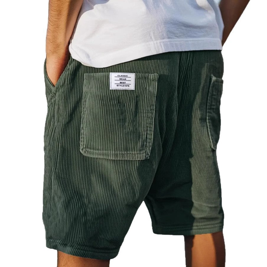 Soren textured denim shorts - styled view
