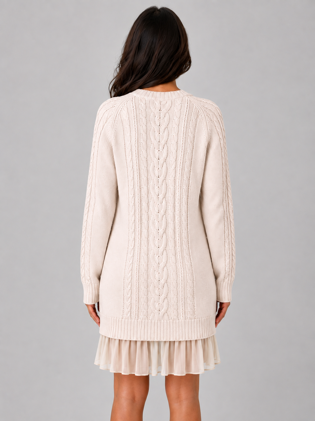 Talise cable knit jumper mini dress - side view