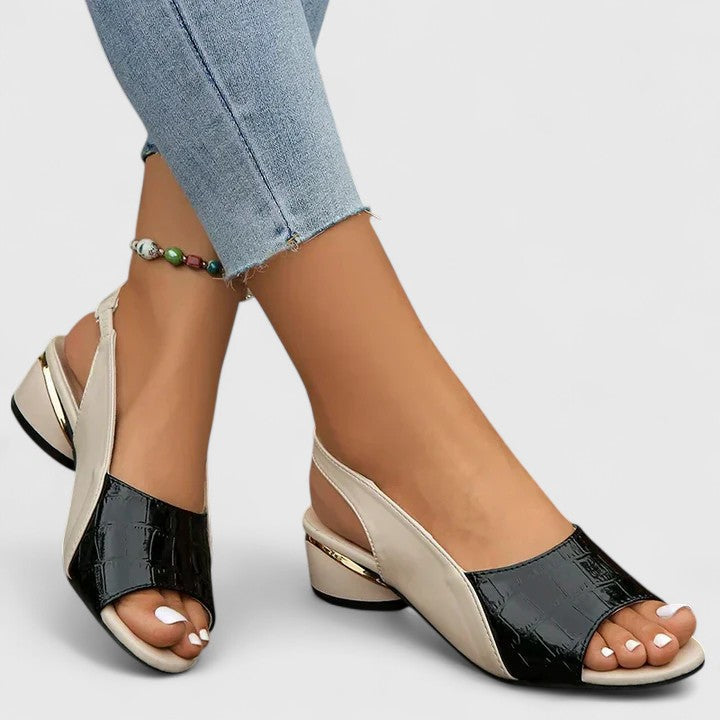 Temperance leather open-toe sandals - front view