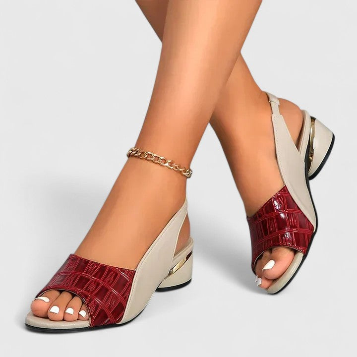 Temperance leather open-toe sandals - back view