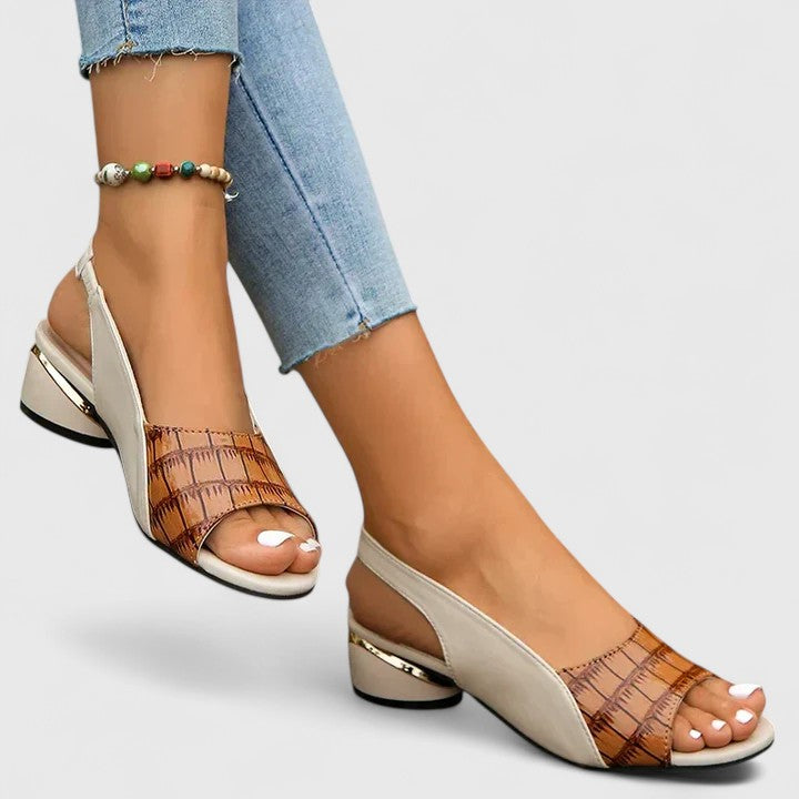 Temperance leather open-toe sandals - detail view