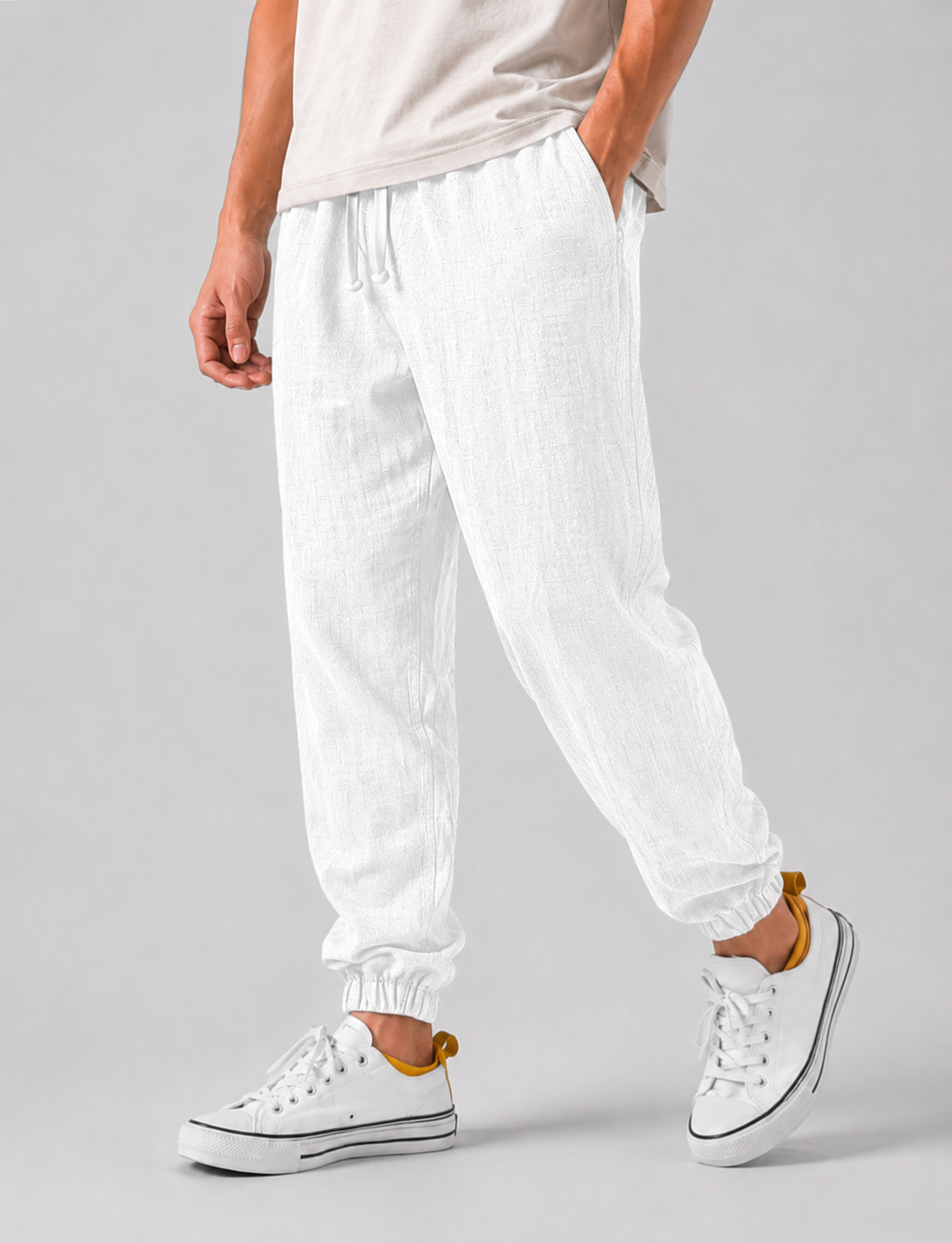 Tobias linen tailored trousers - styled view