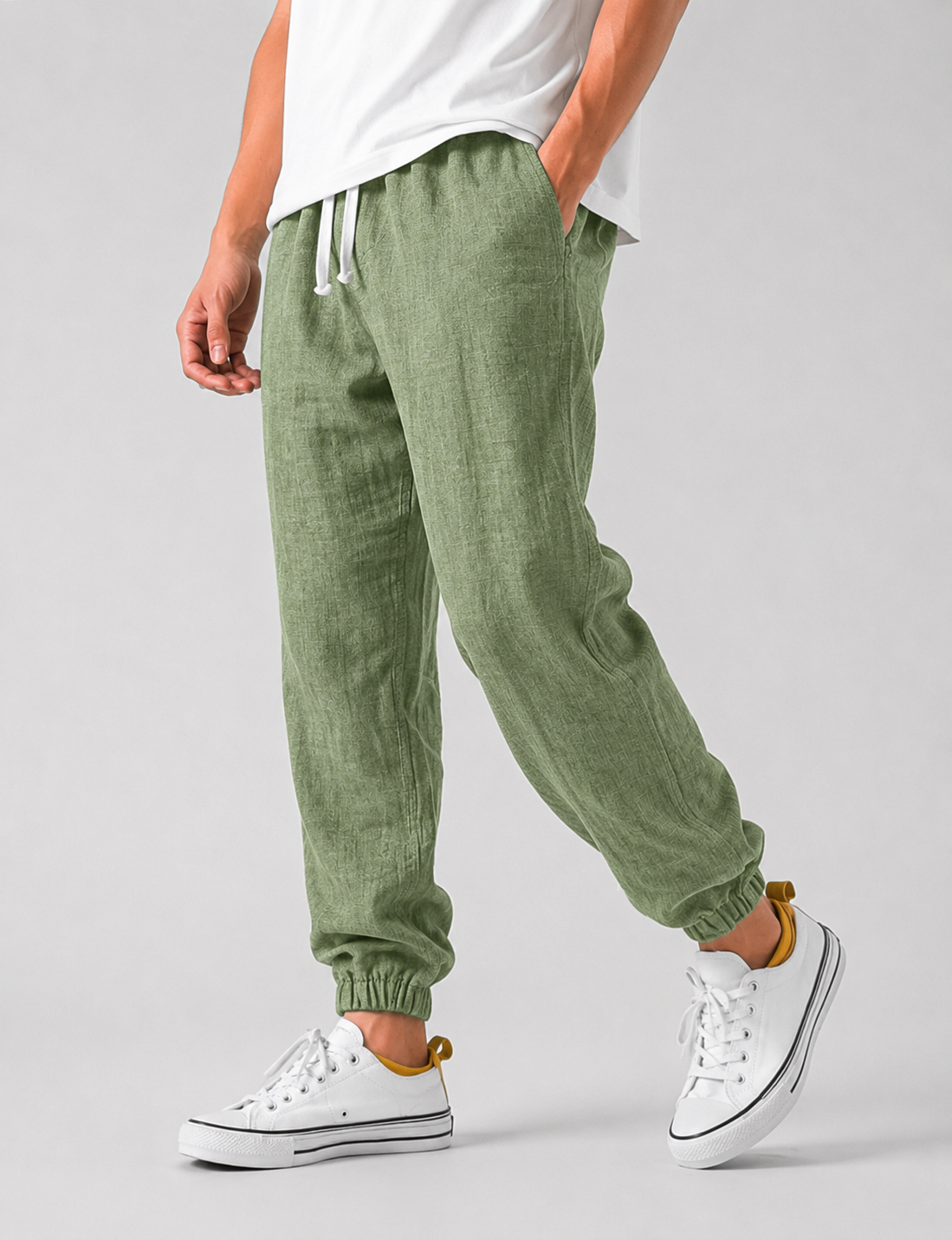 Tobias linen tailored trousers - styled view