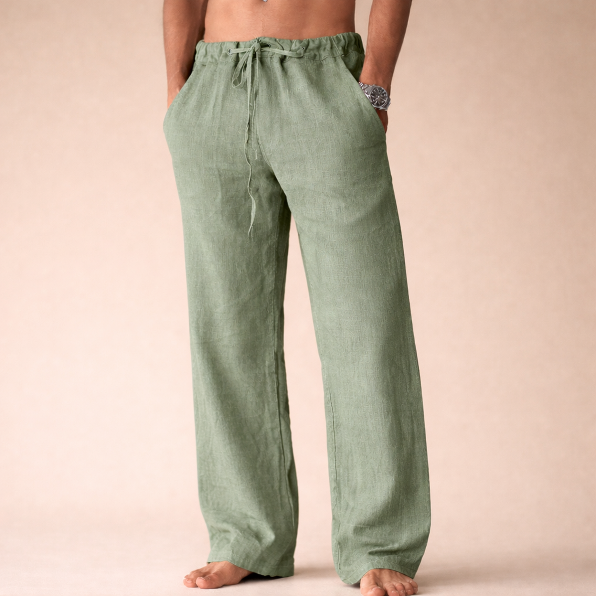 Tybalt linen trousers - front view