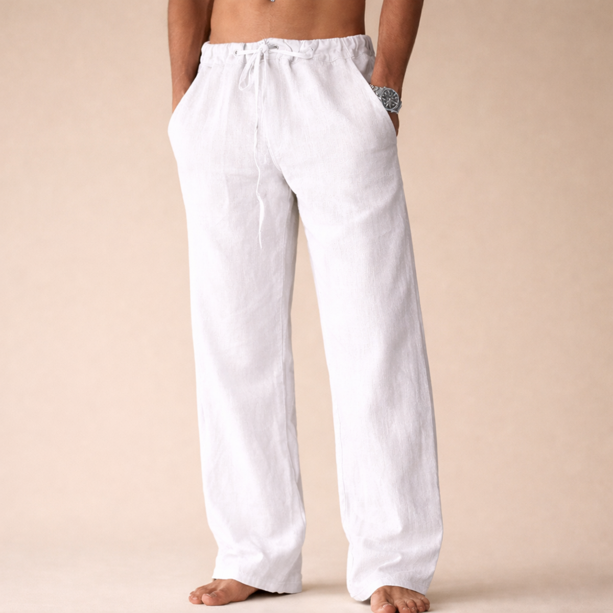Tybalt linen trousers - side view
