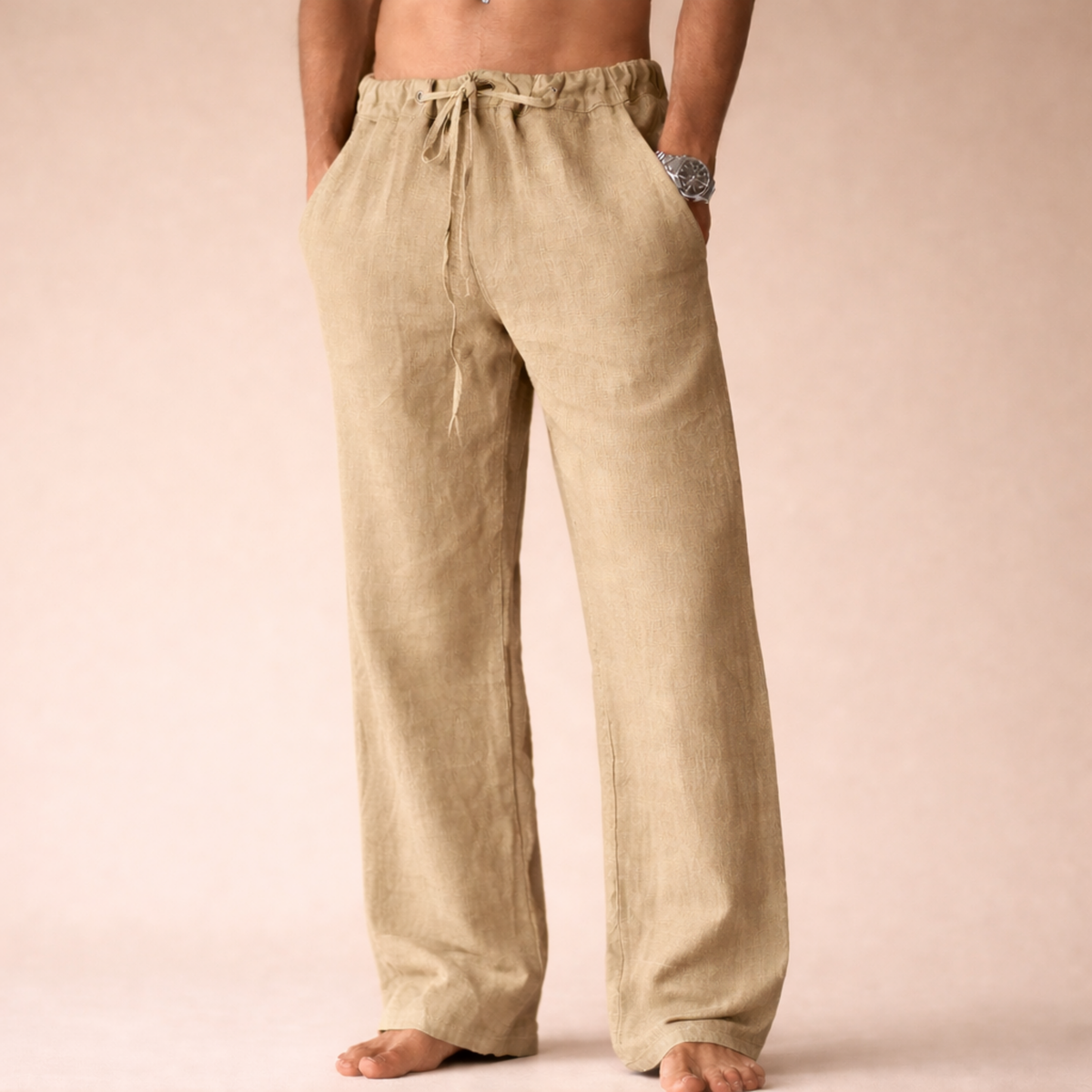 Tybalt linen trousers - back view