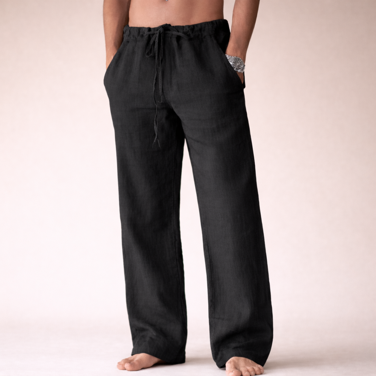 Tybalt linen trousers - detail view