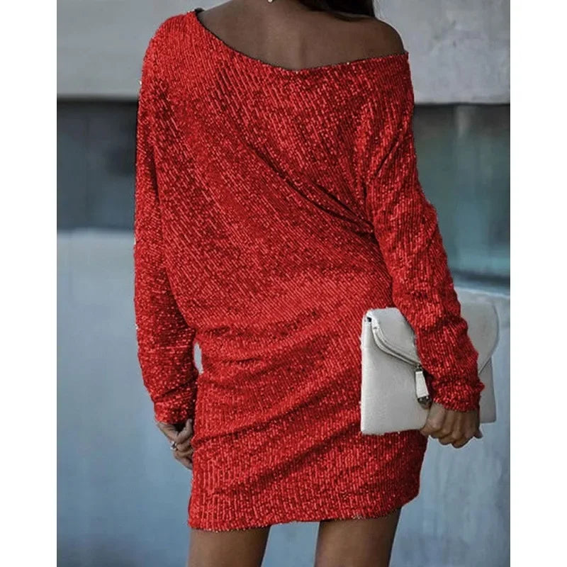 Valentina off shoulder sequin mini dress - styled outfit