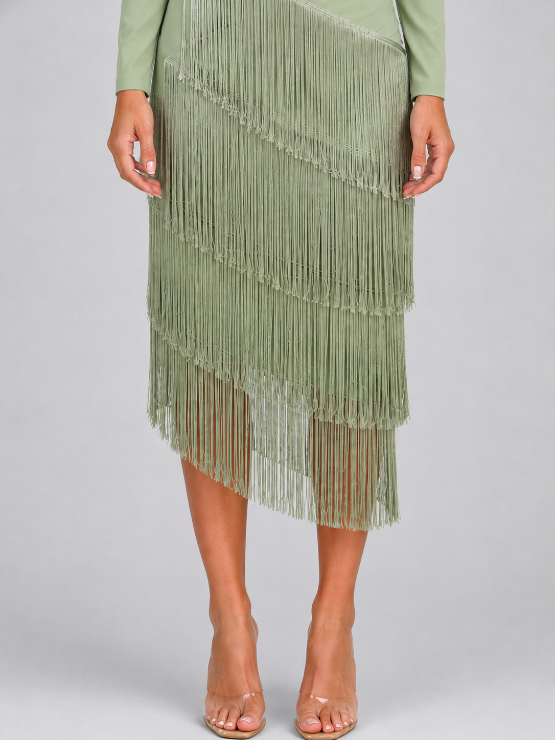 Verena fringe midi occasion dress - styled outfit