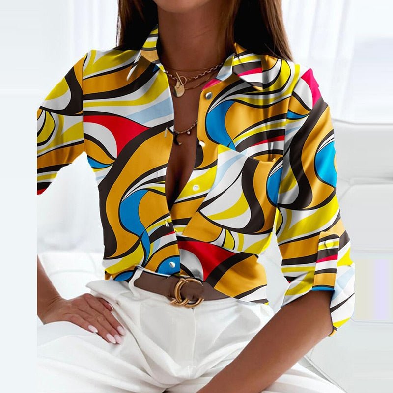 Vesna collared printed blouse - additional view