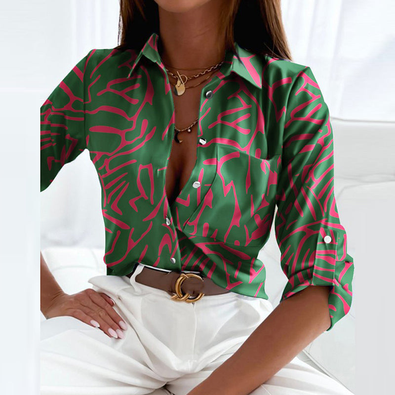 Vesna collared printed blouse - alternate view
