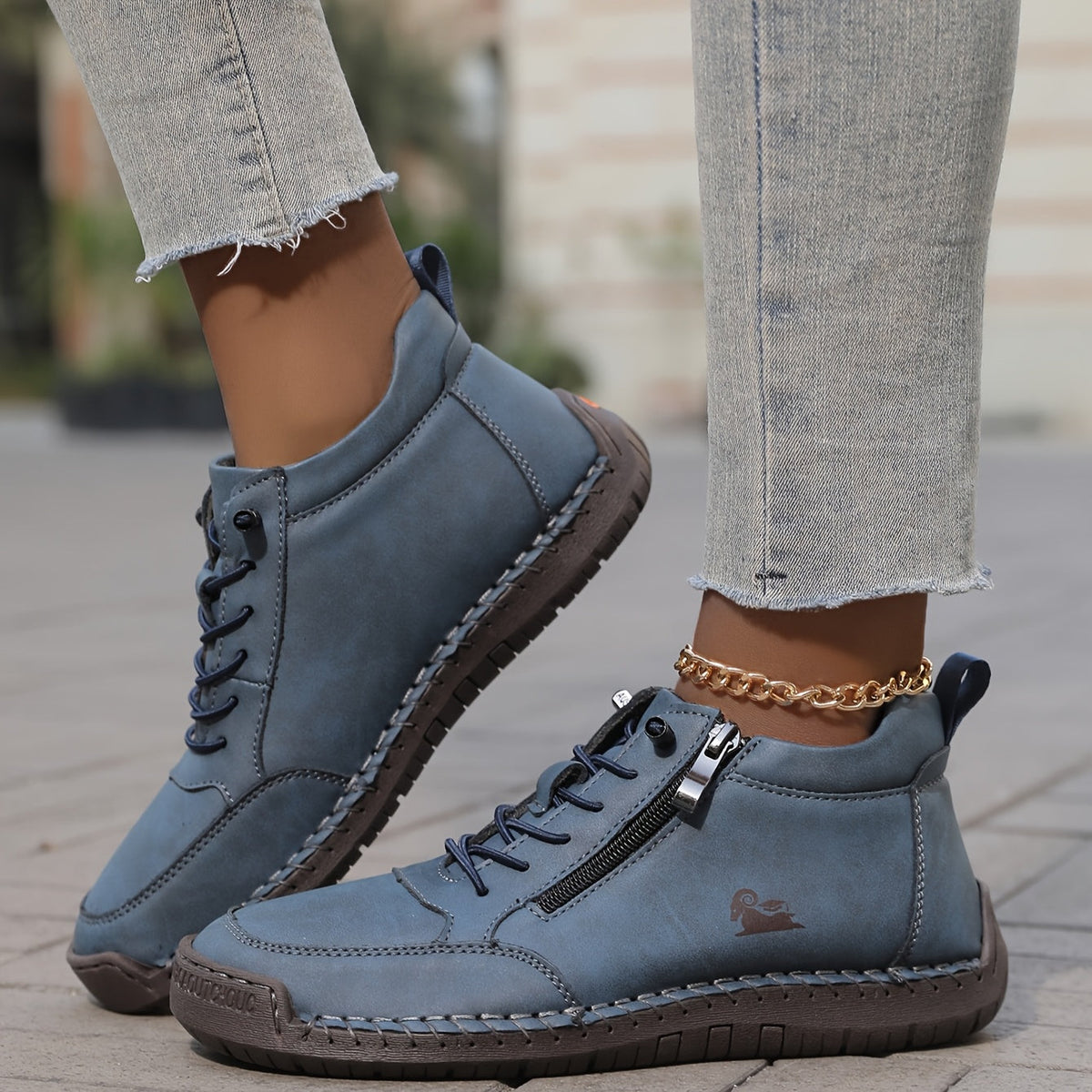 Wrenna wide-toe orthopaedic sneakers - styled view