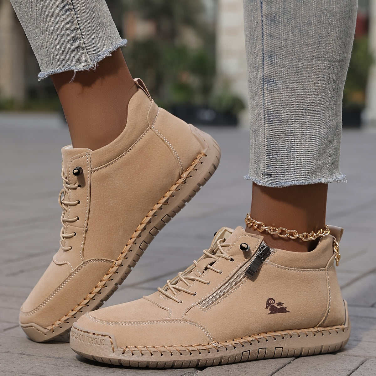Wrenna wide-toe orthopaedic sneakers - styled view