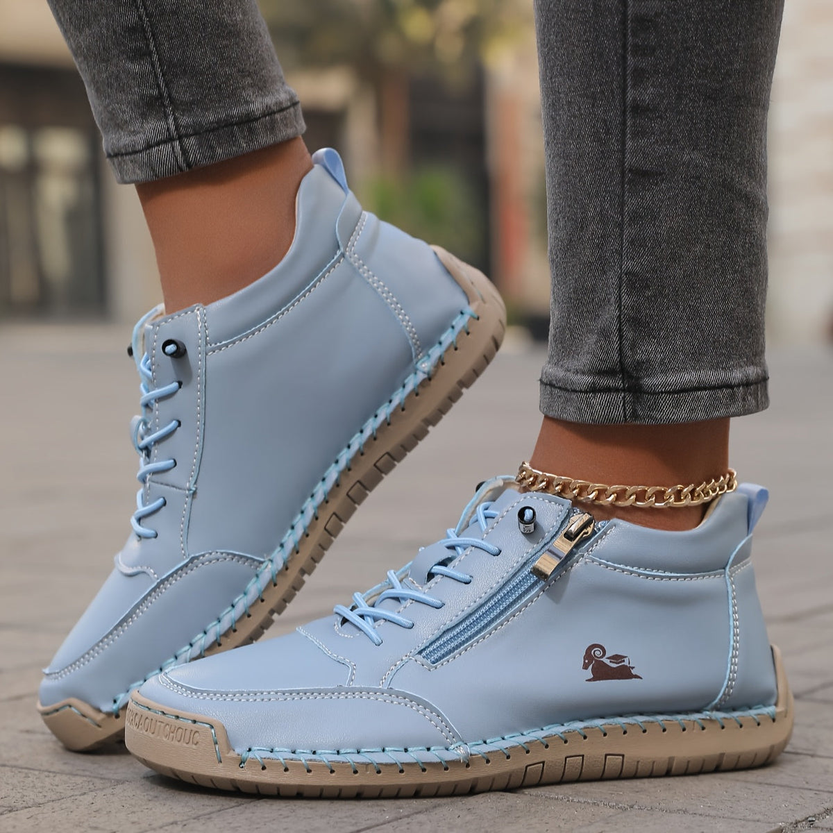 Wrenna wide-toe orthopaedic sneakers - styled view