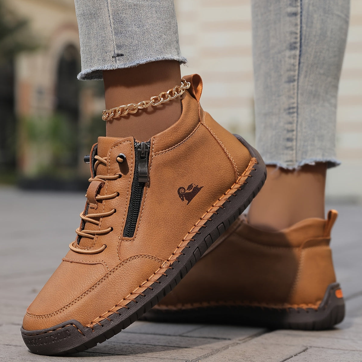 Wrenna wide-toe orthopaedic sneakers - lifestyle view