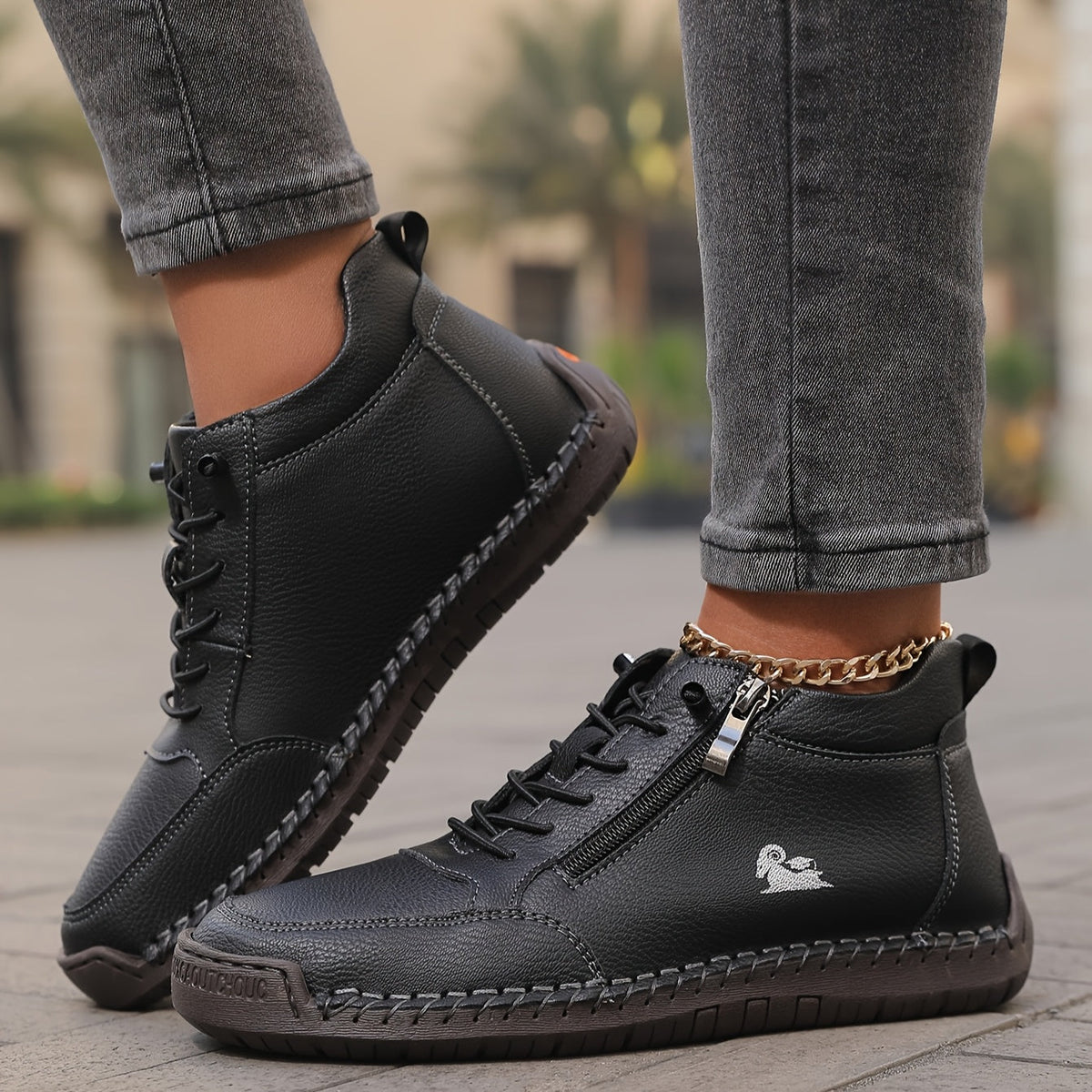 Wrenna wide-toe orthopaedic sneakers - styled view